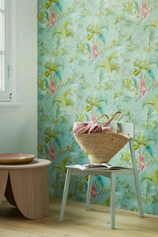 Pip Studio Palm Scene Vliestapete Blau