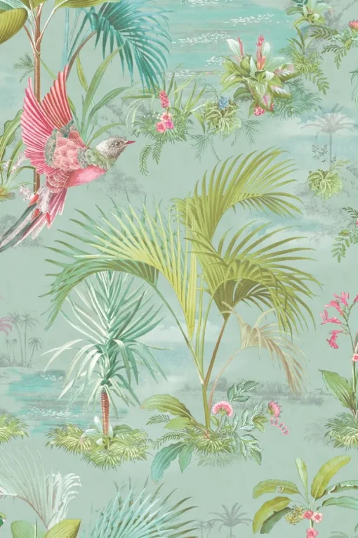 Pip Studio Palm Scene Vliestapete Blau