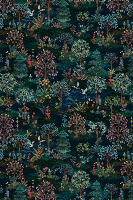 Pip Studio Pip Garden Infinito Wallpower Dunkelblau