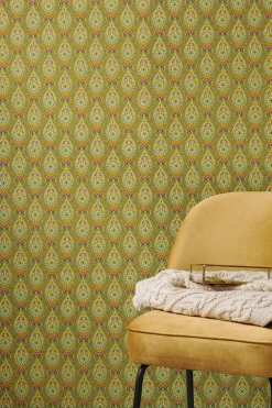 Pip Studio Raindrops Vliestapete Gelb/Ocre