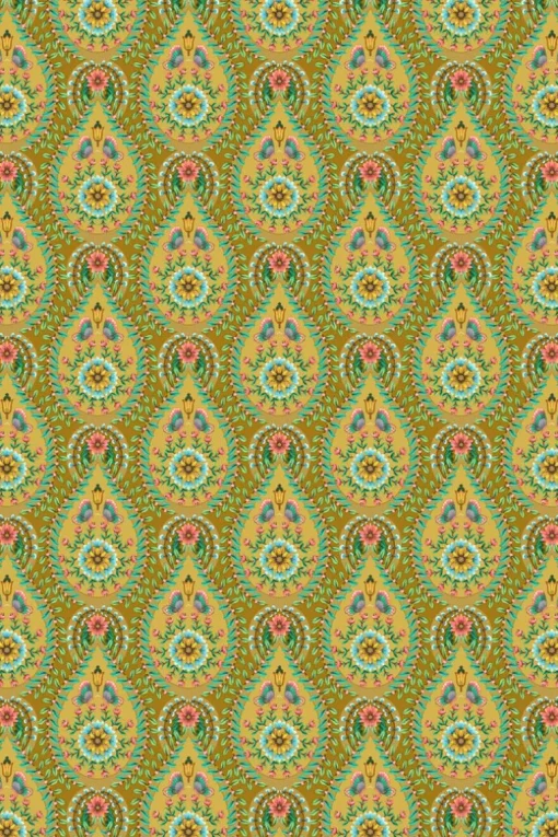 Pip Studio Raindrops Vliestapete Gelb/Ocre