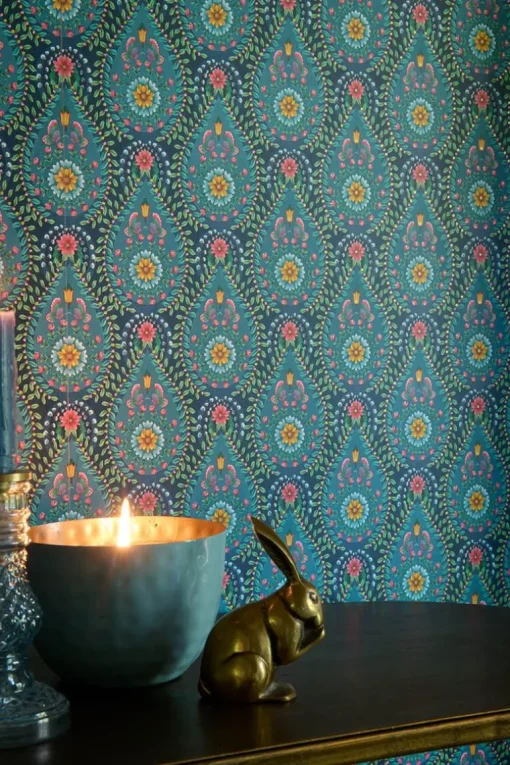 Pip Studio Raindrops Vliestapete Dunkel Blau