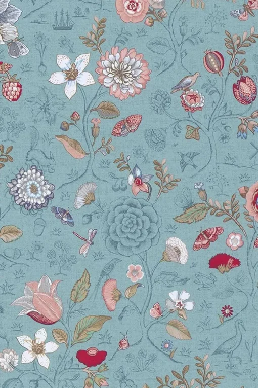 Pip Studio Spring to Life Vliestapete Meeresblau