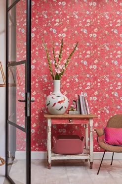 Pip Studio Spring to Life Vliestapete Rot/Rosa