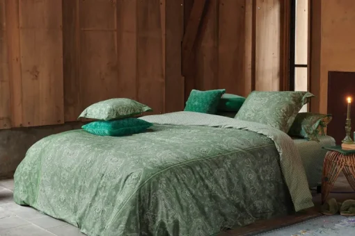 Quadratisches Zierkissen Quilty Dreams Grün