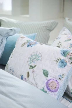 Quilted Zierkissen Flores Bailando Gebrochen Weiss