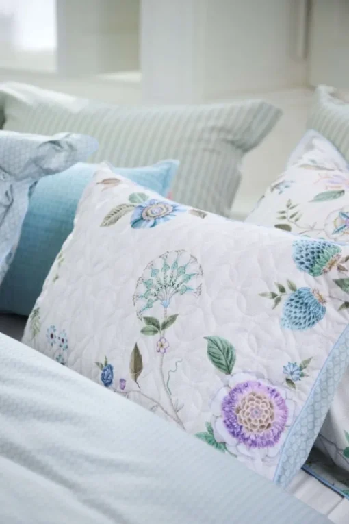 Quilted Zierkissen Flores Bailando Gebrochen Weiss