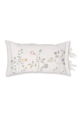 Rechteckige Zierkissen Campo de Flores Gebrochen Weiss