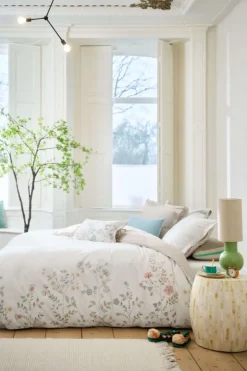 Rechteckige Zierkissen Campo de Flores Gebrochen Weiss