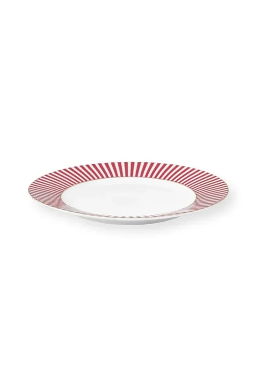 Royal Stripes Frühstücksteller Dunkelrosa 21cm