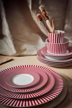Royal Stripes Frühstücksteller Dunkelrosa 21cm
