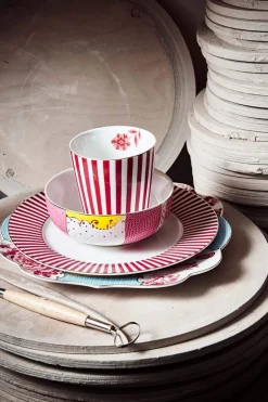 Royal Stripes Frühstücksteller Dunkelrosa 21cm