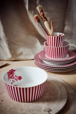 Royal Stripes Schale Dunkelrosa 15cm