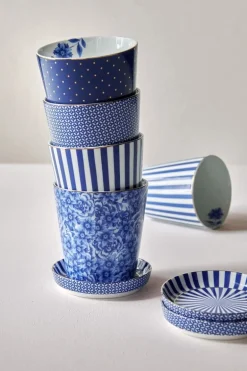 Royal Stripes Tasse & Teebeutelablage Blau