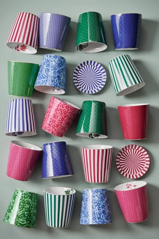 Royal Stripes Tasse & Teebeutelablage Grün