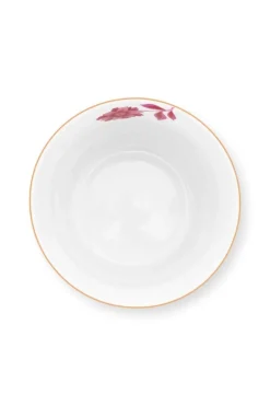 Royal Stripes Tasse & Teebeutelablage Dunkelrosa