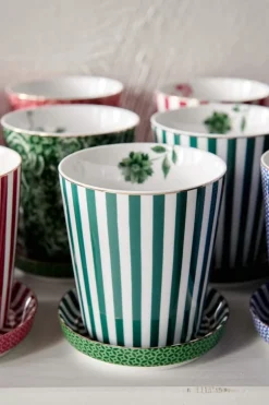 Royal Stripes Tasse & Teebeutelablage Grün