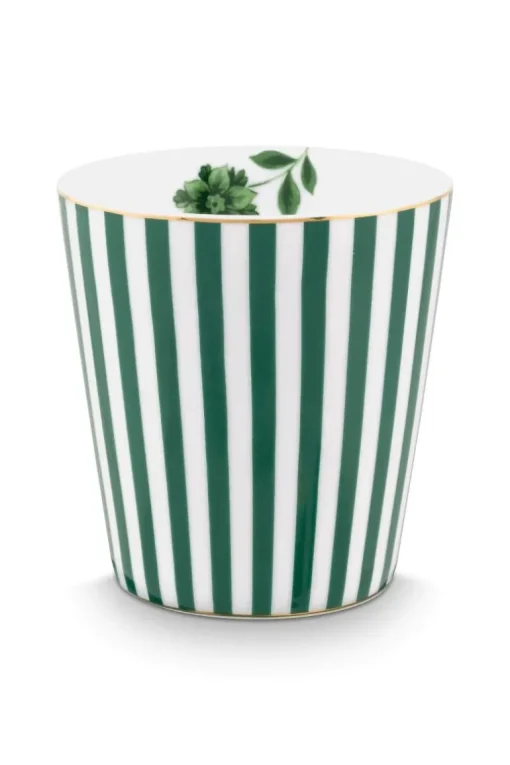 Royal Stripes Tasse & Teebeutelablage Grün