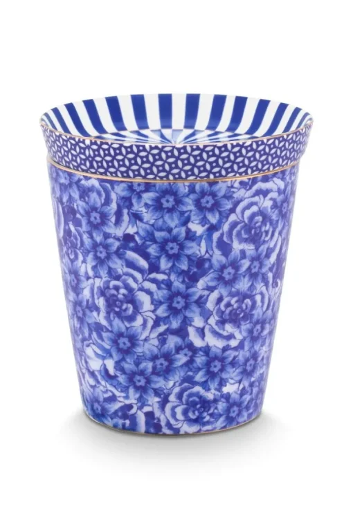 Royal Stripes Tasse Blumen & Teebeutelablage Blau