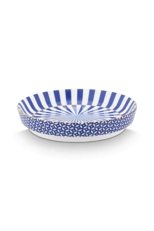 Royal Stripes Tasse Blumen & Teebeutelablage Blau