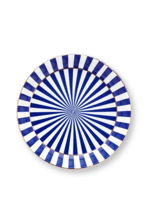 Royal Stripes Tasse Blumen & Teebeutelablage Blau