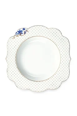 Royal White Suppenteller Golden Dots 23,5 cm
