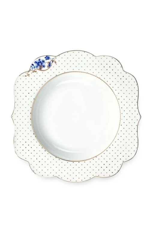 Royal White Suppenteller Golden Dots 23,5 cm