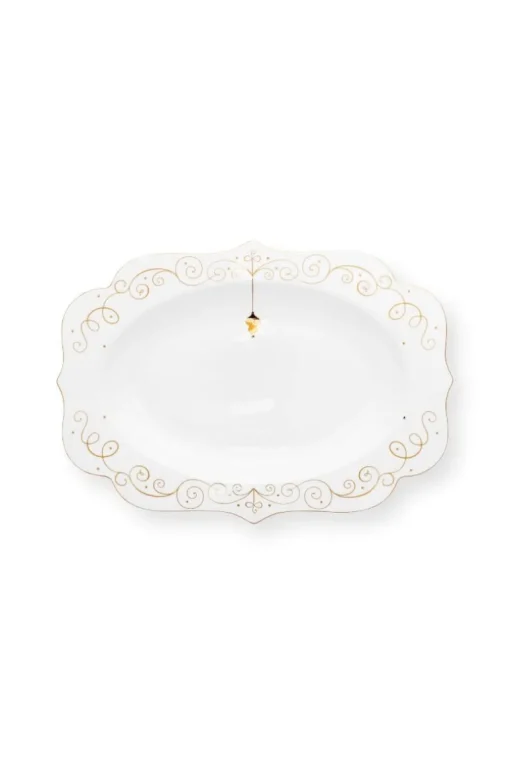 Royal Winter White Oval Servierschale 40cm