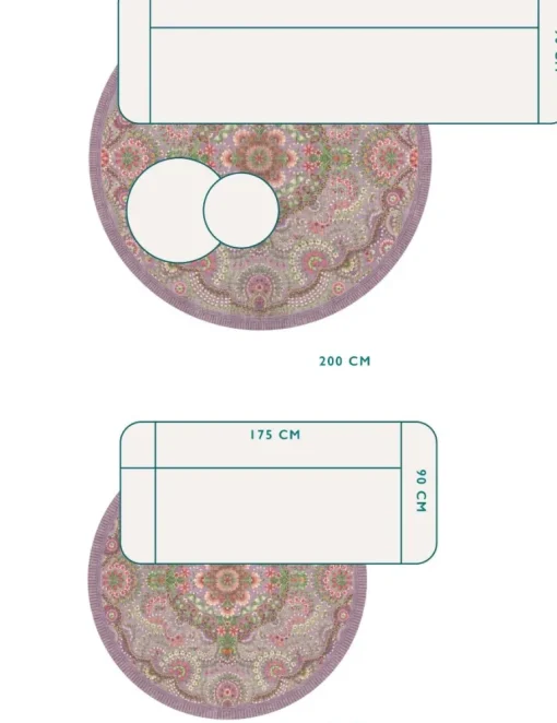 Runde Teppich Moon Delight by Pip Lila