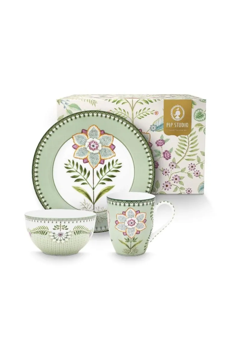 Set/3 Frühstück Set Lily&Lotus Hellgrün