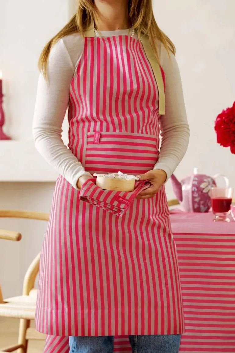 Stripes Schürze Rosa