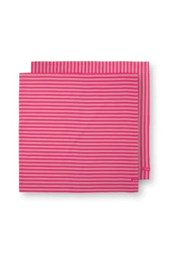 Stripes Set/2 Geschirrtüchern Rosa