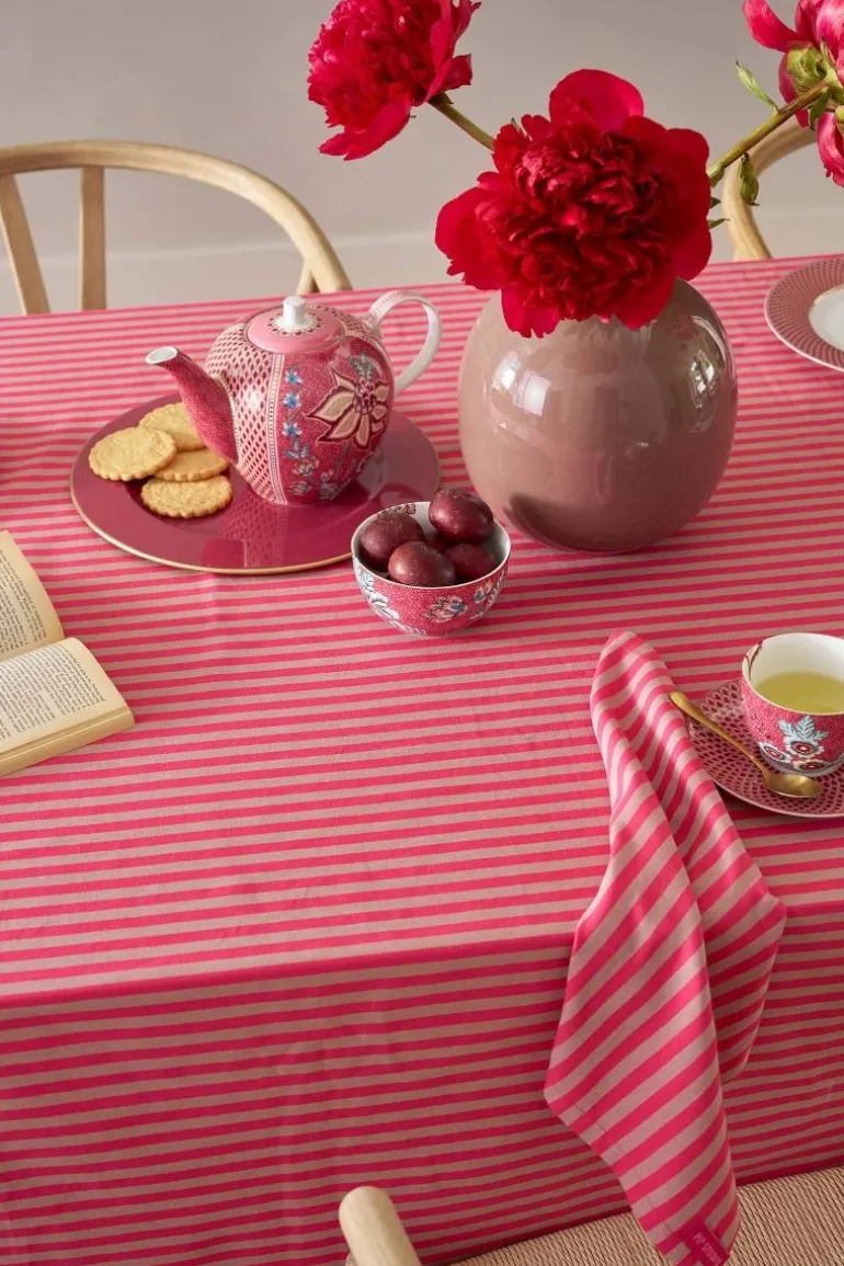 Stripes Tischtuch Rosa