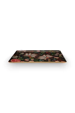 Tablett Metall Gross Berry Blues Dunkel Blau