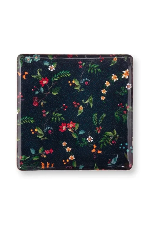 Tablett Metall Mittel Berry Blues Dunkel Blau