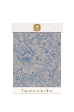 Tapetenmuster Casa dei Fiori Khaki/Blau