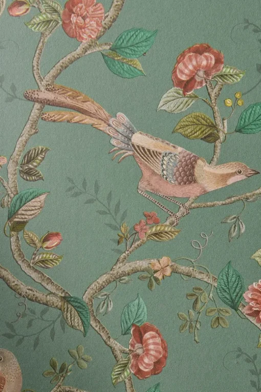 Tapetenmuster Good Nightingale Grün