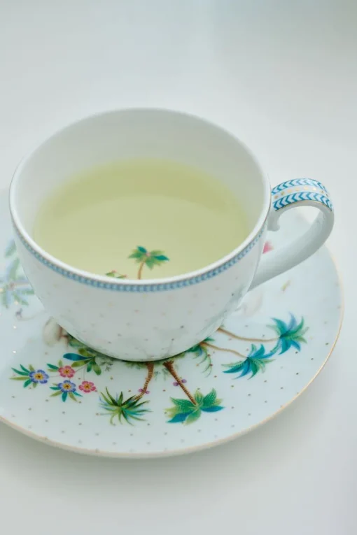Tasse & Untertasse Jolie Punkte Gold Blau