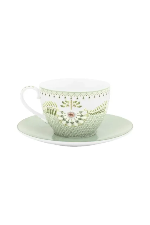 Tasse & Untertasse Lily&Lotus Fliesen Hellgrün