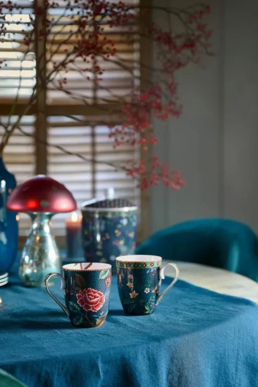 Tasse Gross Flower Blues Blau