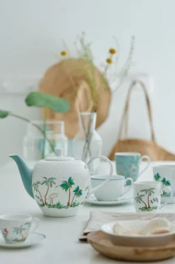 Tasse Gross Jolie Blumen Blau