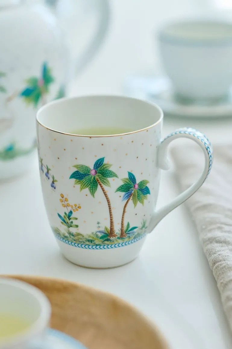 Tasse Gross Jolie Punkte Gold Blau