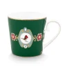 Tasse Gross Love Birds Medallion Dunkel Grün