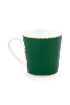 Tasse Gross Love Birds Medallion Dunkel Grün