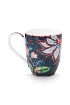 Tasse XL Flower Blues Blau