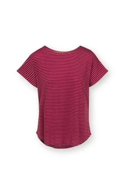 Tatum Top Kurze Ärmeln Little Sumo Stripe Rot Rosa