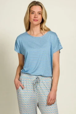Tatum Top Kurze Ärmeln Little Sumo Stripe Blau