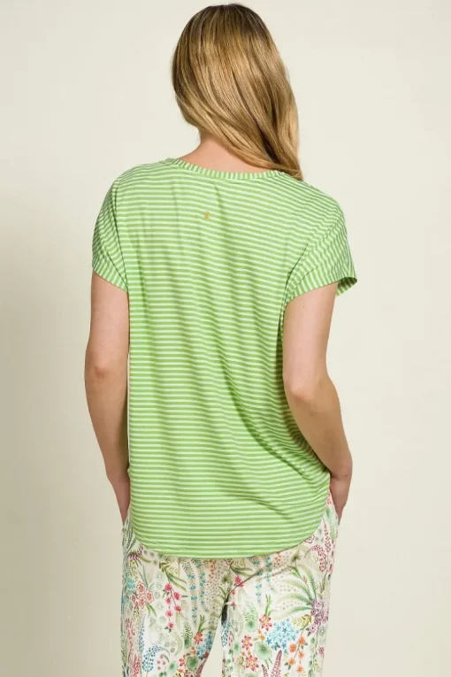 Tatum Top Kurze Ärmeln Little Sumo Stripe Grün
