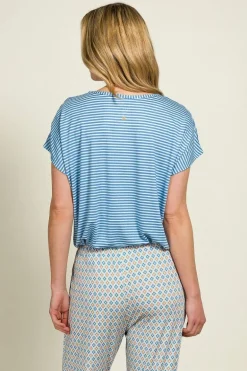 Tatum Top Kurze Ärmeln Little Sumo Stripe Blau