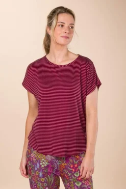 Tatum Top Kurze Ärmeln Little Sumo Stripe Rot Rosa